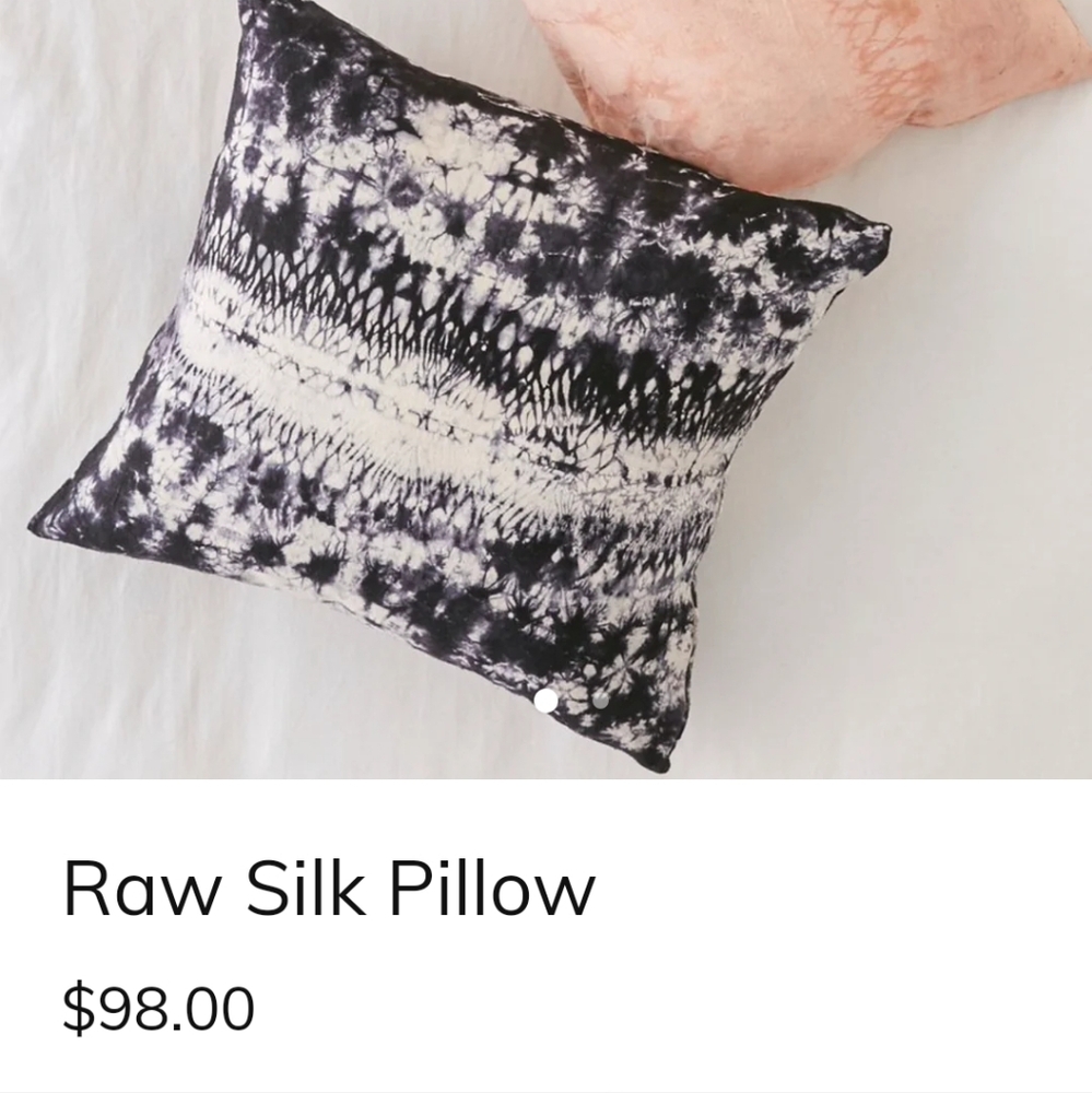 Riverside Tool and Dye Raw silk pillow